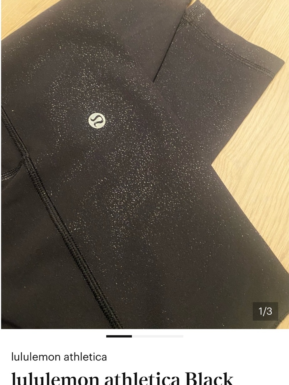 lululemon athletica reflective light shimmer legging size 8 full length